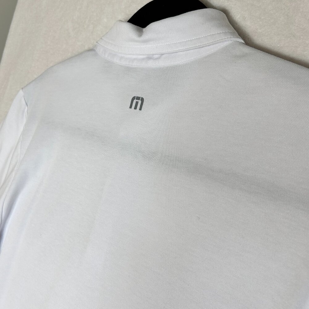 Travis Mathew Polo Shirt‎ Men's Medium Over the Fence Chest Stripe Golf Polo - Picture 9 of 14
